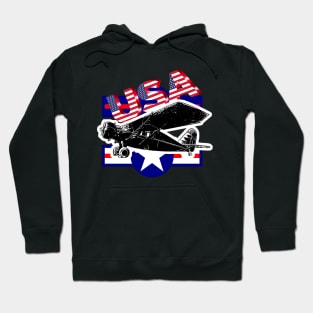 Vintage plane USA air force Hoodie